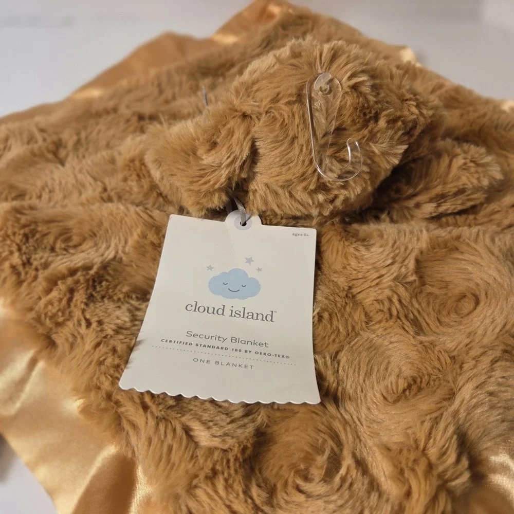 Cloud Island Golden Doodle Baby Lovey Dog Security Blanket Satin Trim Plush 13
